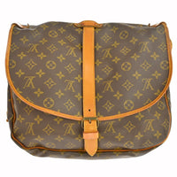 Louis Vuitton Louis Vuitton Saumur Handbag Monogram Canvas Brown Canvas Shoulder Bag Bag (Pre-Loved)