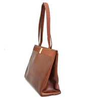 Salvatore Ferragamo Salvatore Ferragamo Vara Shoulder Bag Leather Brown Leather Shoulder Bag Bag (Pre-Loved)