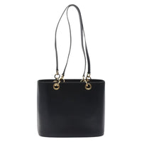 Salvatore Ferragamo Vintage Tote Bag Leather Black Leather Tote Bag Bag (Authentic Pre-Loved)