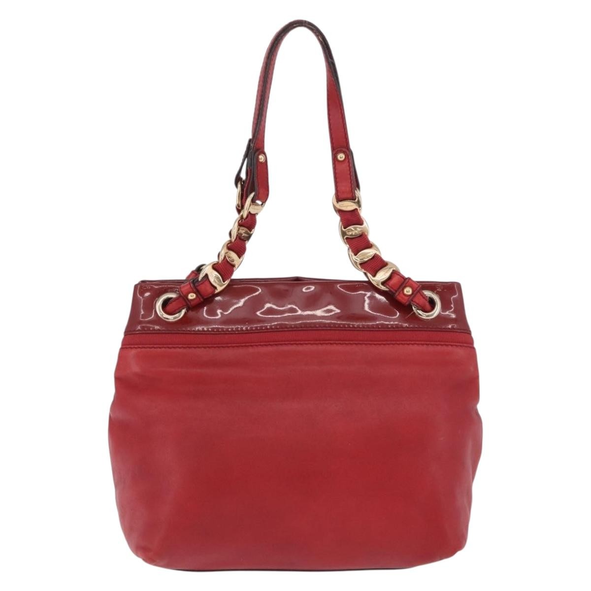 Salvatore Ferragamo Vala Tote Leather Red Leather Tote Bag Bag (Pre-Loved)