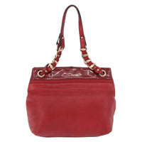 Salvatore Ferragamo Vala Tote Leather Red Leather Tote Bag Bag (Pre-Loved)