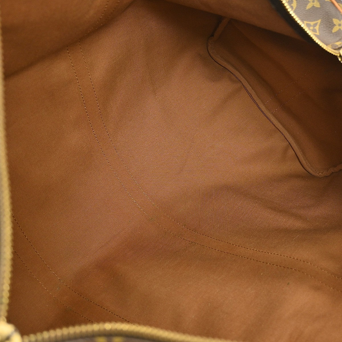 Louis Vuitton Keepall Bandouliere Bag Monogram Canvas Brown Canvas Travel Bag Bag (Pre-Loved)