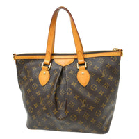 Louis Vuitton Palermo Handbag Monogram Canvas Brown Canvas Tote Bag Bag (Pre-Loved)