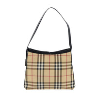 Burberry Nova Check Shoulder Bag Canvas And Leather Beige Canvas Shoulder Bag Bag (Authentic Pre-Loved)