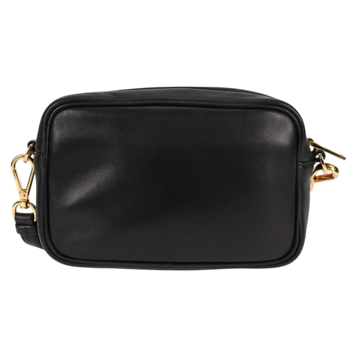 Prada Bow Camera Crossbody Bag Nappa Leather Black Leather Shoulder Bag Bag (Authentic Pre-Loved)