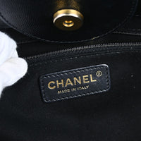 Chanel Deauville Tote Studded Caviar Black Leather Tote Bag Bag (Authentic Pre-Loved)