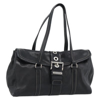 Prada Prada Convertible Shopping Tote Saffiano Leather Saffiano Leather Black Leather Tote Bag Bag (Authentic Pre-Loved)