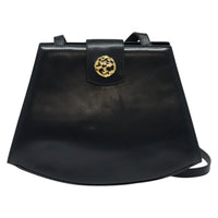 Salvatore Ferragamo Shoulder Bag Leather Navy Leather Shoulder Bag Bag (Authentic Pre-Loved)