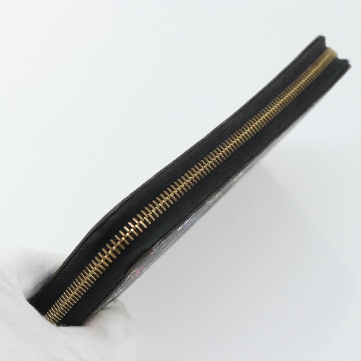 Louis Vuitton Aerogram Zippy Wallet Leather Black Canvas Wallets Accessory (Authentic Pre-Loved)