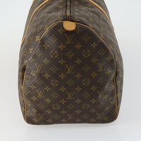 Louis Vuitton Keepall Bag Monogram Canvas Brown Canvas Travel Bag Bag (Authentic Pre-Loved)