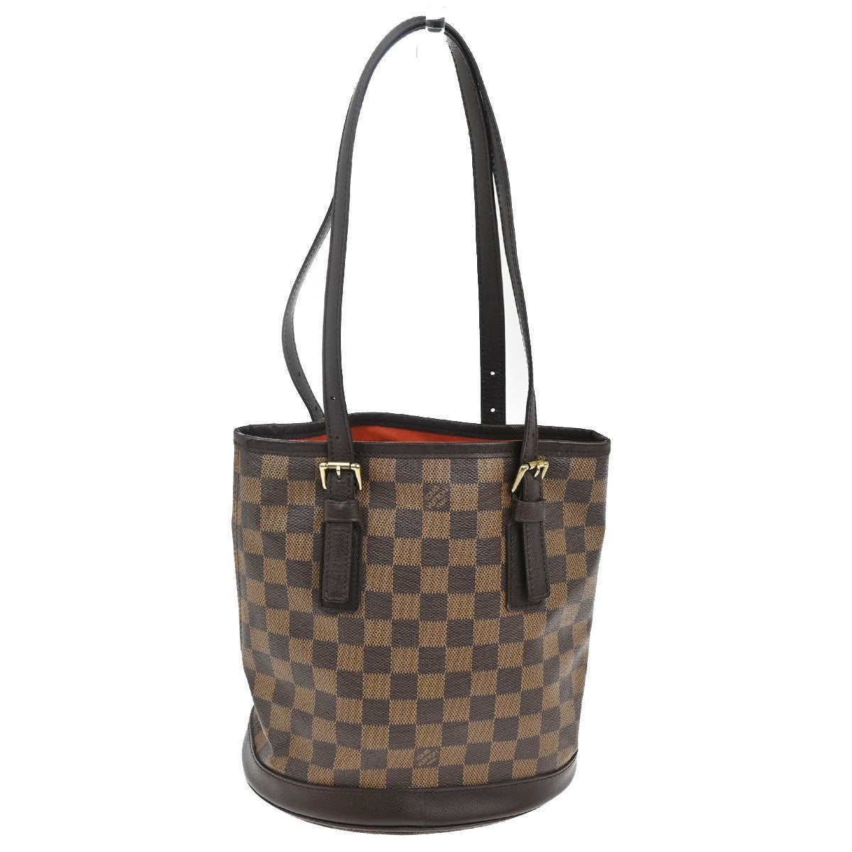 Louis Vuitton Marais Bucket Bag Damier Brown Leather Shoulder Bag Bag (Authentic Pre-Loved)