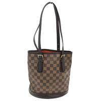 Louis Vuitton Marais Bucket Bag Damier Brown Leather Shoulder Bag Bag (Authentic Pre-Loved)