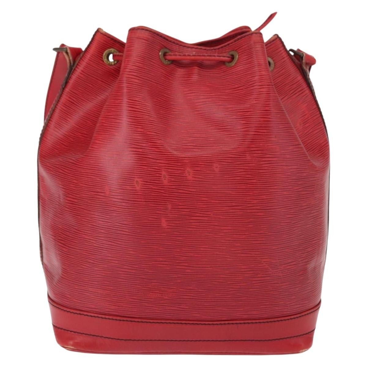 Louis Vuitton Noe Handbag Epi Leather Red Leather Shoulder Bag Bag (Authentic Pre-Loved)