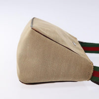 Gucci Sherry Line Pouch Canvas Beige Canvas Clutche & Pouche Bag (Authentic Pre-Loved)