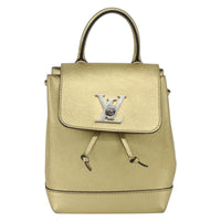 Louis Vuitton Lockme Backpack Leather Gold Leather Backpack Bag (Authentic Pre-Loved)