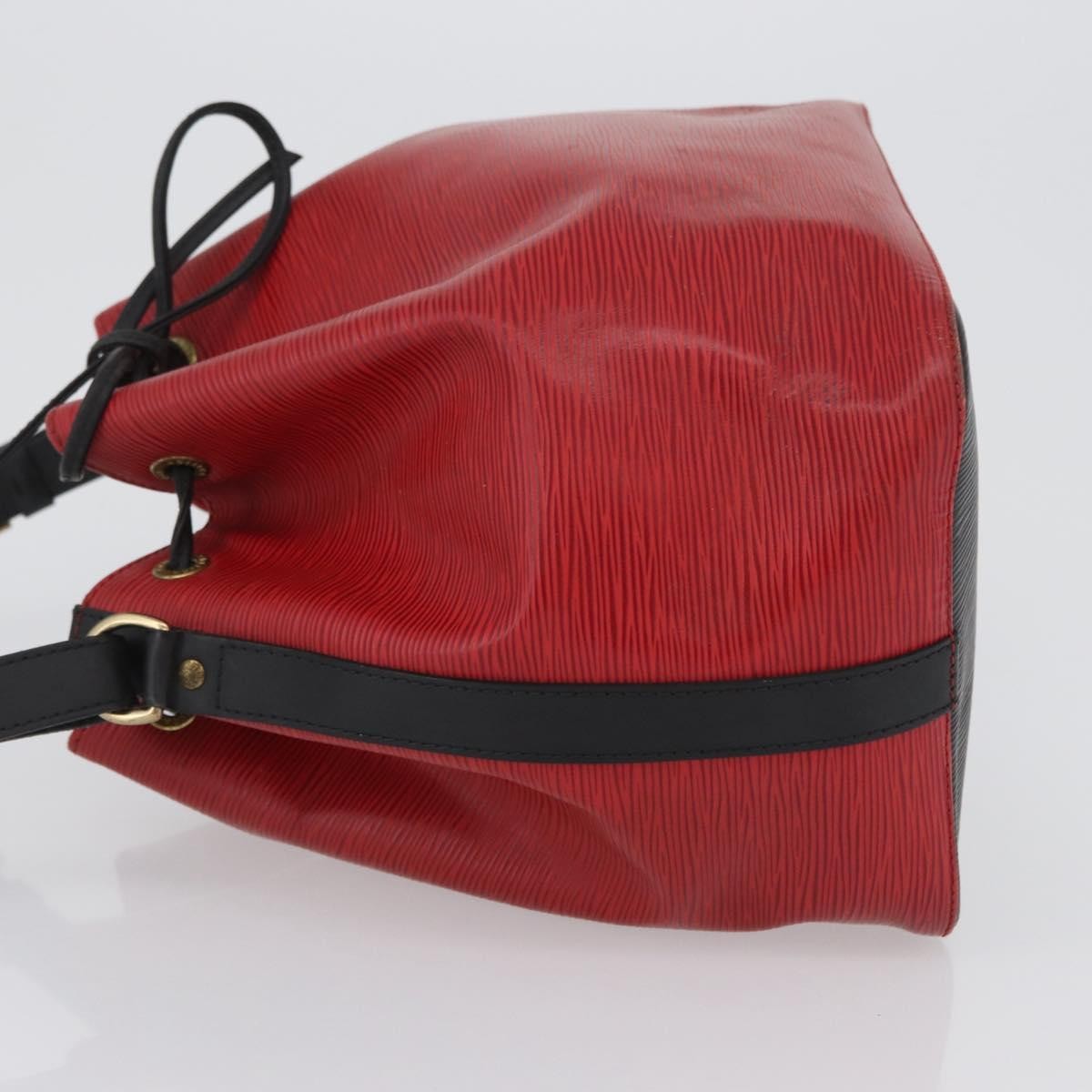 Louis Vuitton Bicolor Petit Noe Handbag Epi Leather Red Leather Shoulder Bag Bag (Authentic Pre-Loved)
