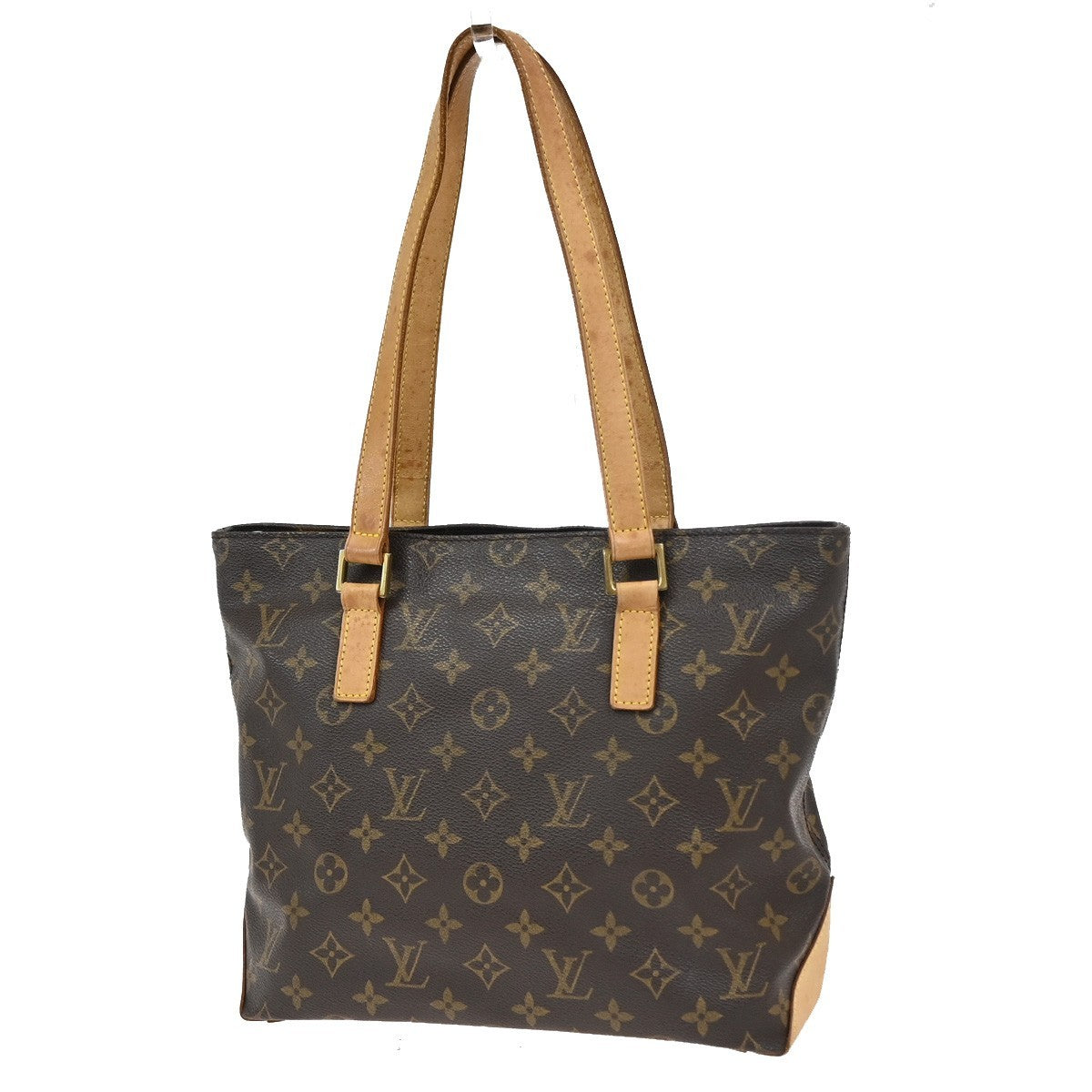 Louis Vuitton Cabas Mezzo Monogram Canvas Brown Leather Tote Bag Bag (Authentic Pre-Loved)