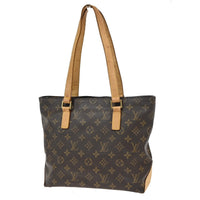 Louis Vuitton Cabas Mezzo Monogram Canvas Brown Leather Tote Bag Bag (Authentic Pre-Loved)