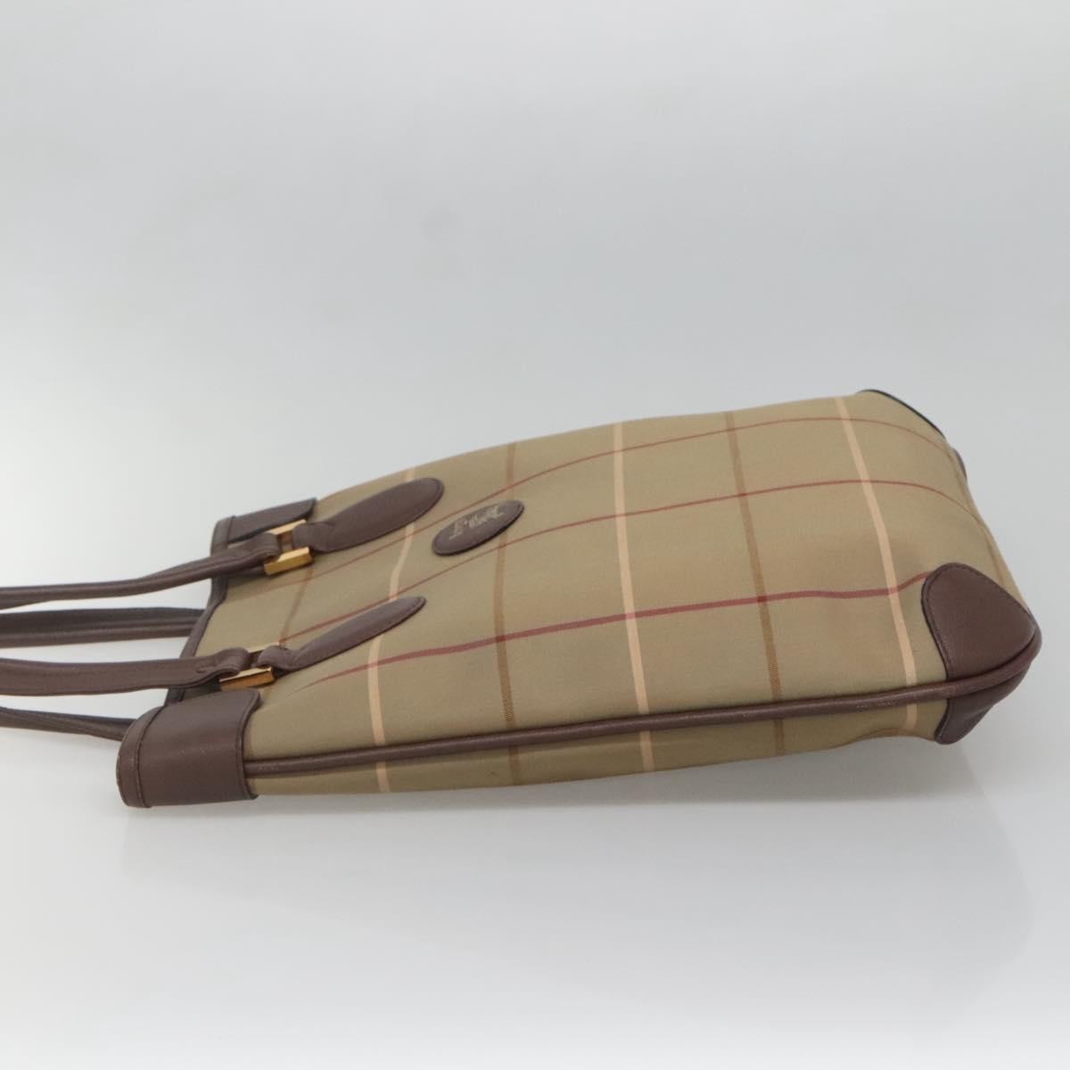Burberry Nova Check Tote Canvas And Leather Beige Canvas Tote Bag Bag (Authentic Pre-Loved)