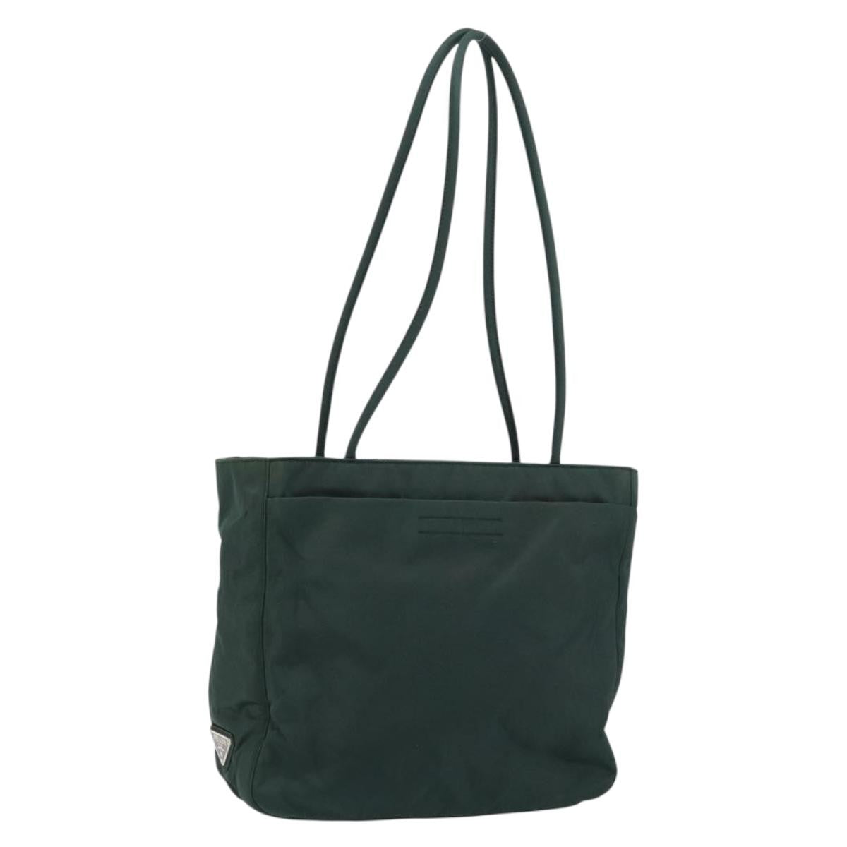 Prada Vintage Tote Tessuto Khaki Nylon Tote Bag Bag (Authentic Pre-Loved)