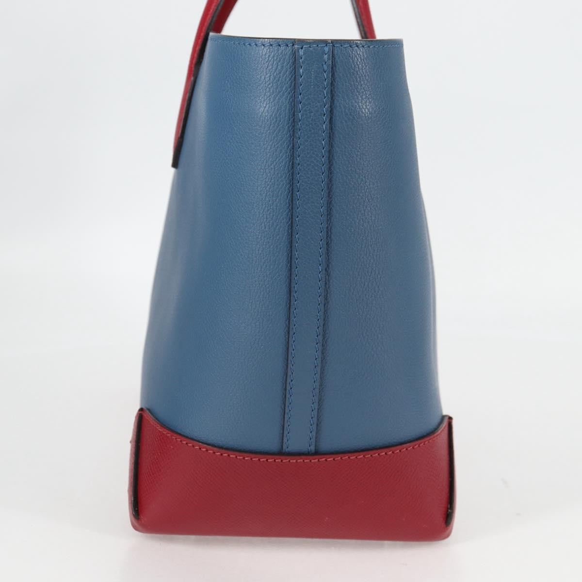 Hermes Maxibox Cabas Evercolor With Epsom Blue Leather Bag (Authentic Pre-Loved)