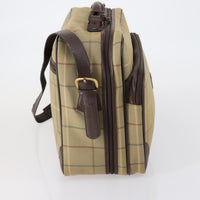 Burberry Nova Check Boston Bag Canvas Beige Canvas Travel Bag Bag (Authentic Pre-Loved)