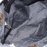 Salvatore Ferragamo Vintage Tote Bag Canvas Black Canvas Tote Bag Bag (Pre-Loved)