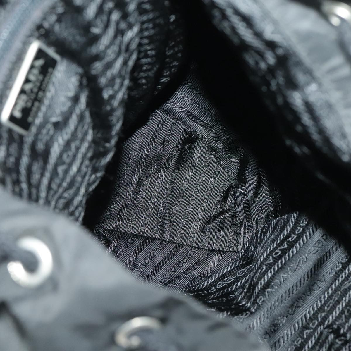 Prada Double Front Pocket Backpack Tessuto Black Nylon Backpack Bag (Authentic Pre-Loved)