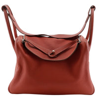 Hermes Lindy Bag Togo Orange Leather Shoulder Bag Bag (Authentic Pre-Loved)