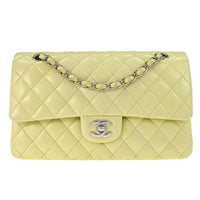 Chanel Timeless - Classic Double Flap Bag Quilted Lambskin Green Leather Shoulder Bag Bag (Authentic Pre-Loved)