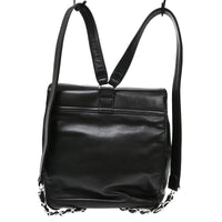 Chanel Vintage Flap Backpack Leather Black Leather Backpack Bag (Pre-Loved)