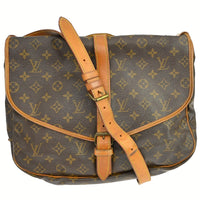 Louis Vuitton Louis Vuitton Saumur Handbag Monogram Canvas Brown Canvas Shoulder Bag Bag (Authentic Pre-Loved)