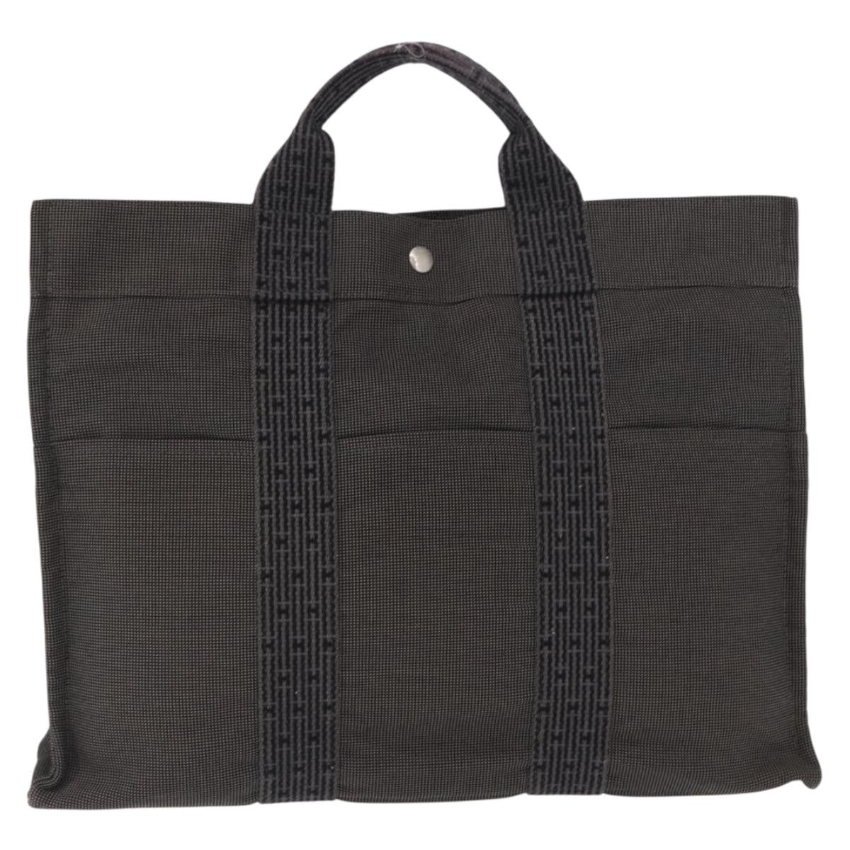 Hermes Fourre-Tout Herline Canvas Gray Canvas Tote Bag Bag (Authentic Pre-Loved)