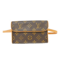 Louis Vuitton Florentine Waist Bag Monogram Canvas Brown Canvas Clutche & Pouche Bag (Authentic Pre-Loved)