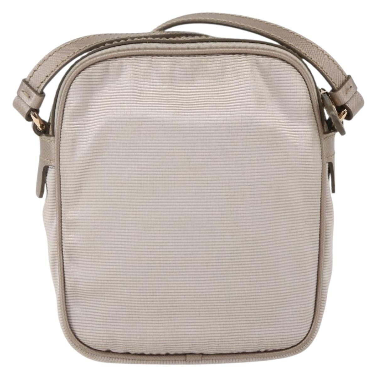 Salvatore Ferragamo Vala Shoulder Bag Nylon Beige Nylon Shoulder Bag Bag (Authentic Pre-Loved)