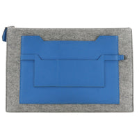 Hermes Toodoo Pouch Epsom And Wool Blue Wool Clutche & Pouche Bag (Pre-Loved)