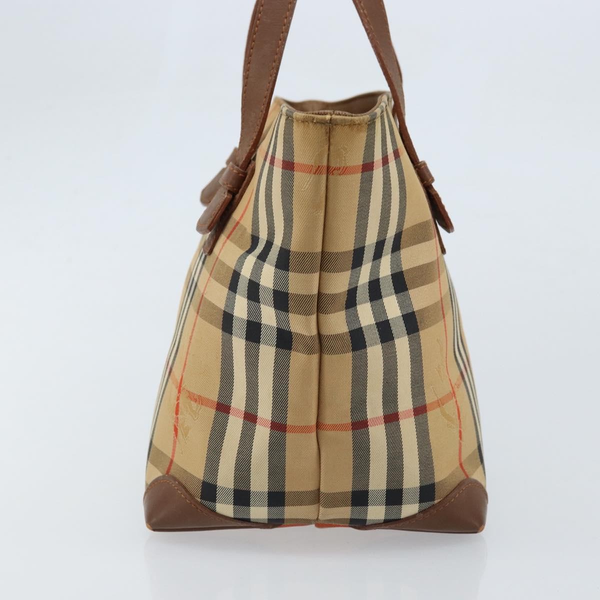 Burberry Nova Check Tote Canvas Check Pattern Beige Canvas Tote Bag Bag (Authentic Pre-Loved)