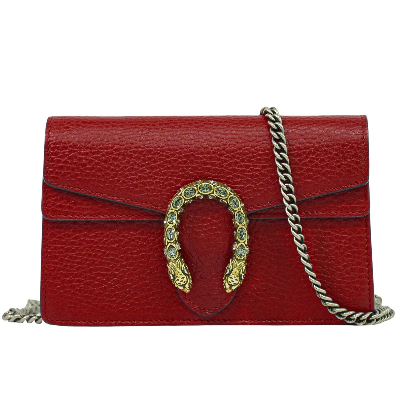 Gucci Dionysus Bag Leather Red Leather Crossbody Bag Bag (Authentic Pre-Loved)