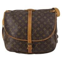 Louis Vuitton Saumur Handbag Monogram Canvas Brown Canvas Shoulder Bag Bag (Authentic Pre-Loved)