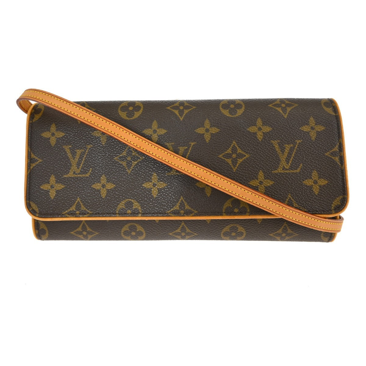 Louis Vuitton Twin Handbag Monogram Canvas Brown Canvas Clutche & Pouche Bag (Authentic Pre-Loved)
