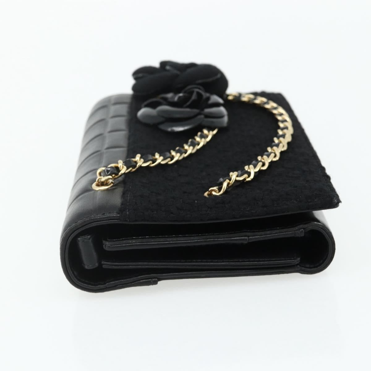 Chanel Flap Clutch Leather Black Leather Clutche & Pouche Bag (Authentic Pre-Loved)