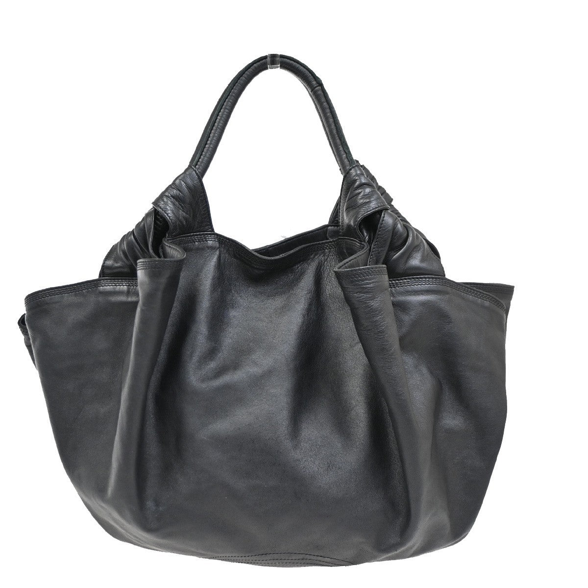 Loewe Loewe Anagram Handbag Leather Black Leather Handbag (Pre-Loved)