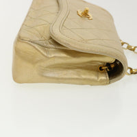 Chanel Vintage Cc Chain Flap Bag Quilted Lambskin Gold Leather Shoulder Bag Bag (Pre-Loved)