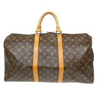 Louis Vuitton Keepall Bag Monogram Canvas Brown Canvas Travel Bag Bag (Pre-Loved)