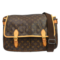 Louis Vuitton Sac Gibeciere Messenger Bag Monogram Canvas Brown Canvas Shoulder Bag Bag (Authentic Pre-Loved)