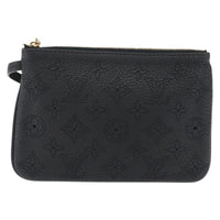 Louis Vuitton Selene Pochette Mahina Leather Black Leather Clutche & Pouche Bag (Pre-Loved)