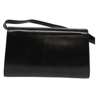 Gucci Vintage Shoulder Bag Leather Black Leather Shoulder Bag Bag (Pre-Loved)