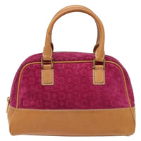 Celine Vintage Macadam Handbag C Macadam Suede Purple Suede Handbag (Authentic Pre-Loved)