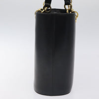 Salvatore Ferragamo Vintage Tote Bag Leather Black Leather Tote Bag Bag (Authentic Pre-Loved)
