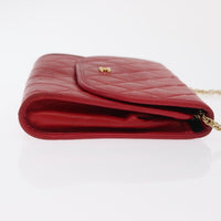 Chanel Vintage Clutch Leather Red Leather Clutche & Pouche Bag (Authentic Pre-Loved)